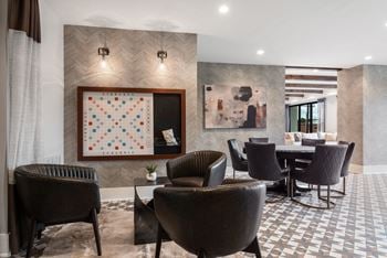 Game room with billiards table and games